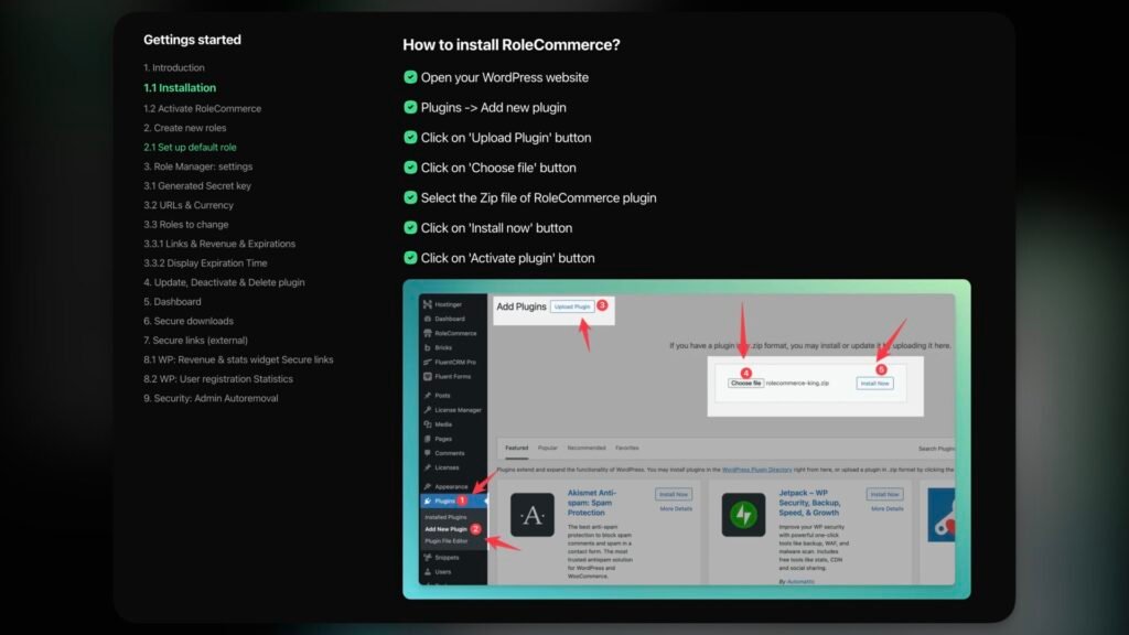 documentation with native Bricks