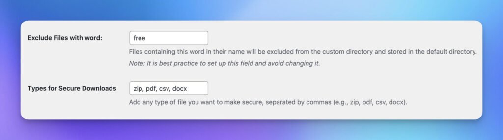 secure field