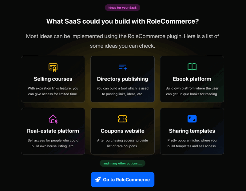 rolecommerce cards | bricksbee