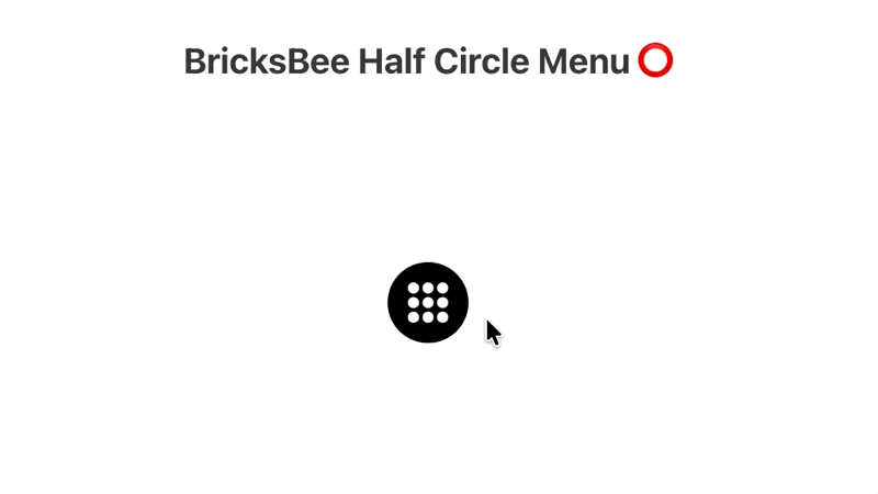bricksbee half circle menu for bricks builder